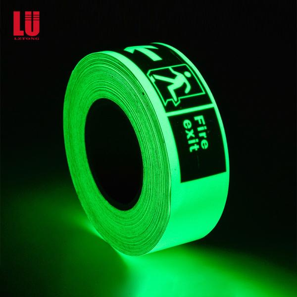 Quality Custom Waterproof Glow In The Dark Tape Stickers For Stair Strips Emergency Exit Signs for sale