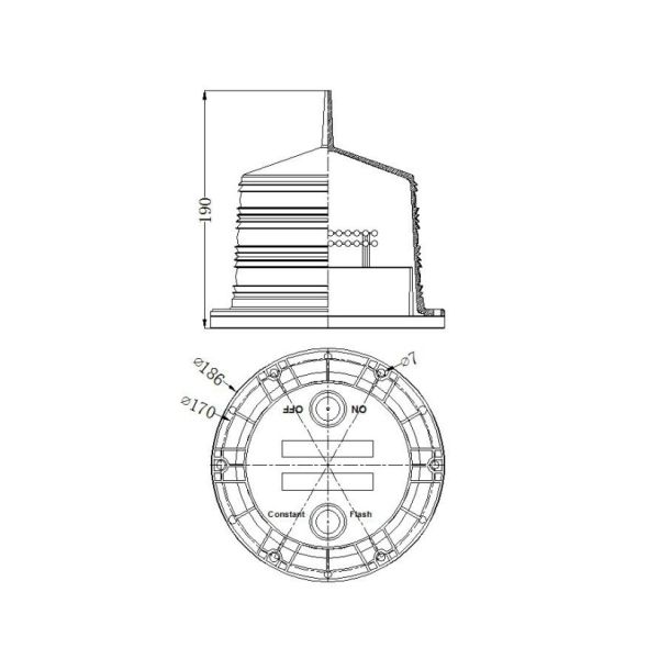 2W Solar Powered Obstruction Light