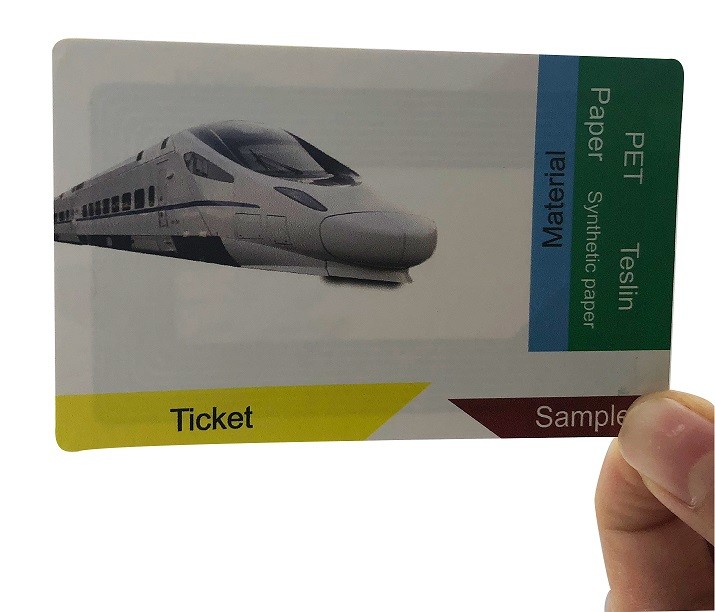 13.5 - 14.5Mhz HF RFID Paper Tickets Card Waterproof Offset Printing