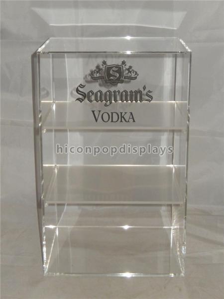 Quality Liquor Store Wine Display Stand Acrylic Wine Display Case With Custom Logo for sale