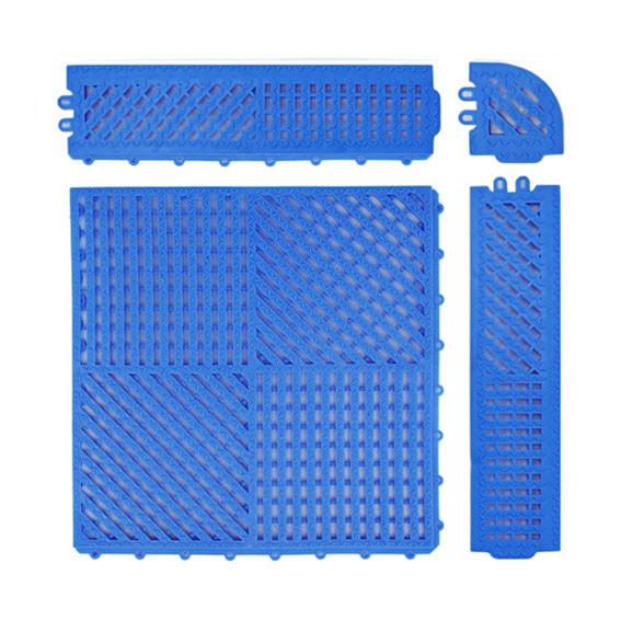 Quality 30x30 Anti Slip PVC Floor Mat Spas Verandas Interlocking Plastic Floor Tiles for sale