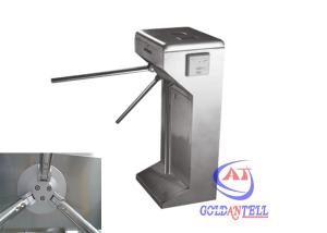 China Waist Height Stainless Steel Automatic Tripod Turnstile Gate Counter Function With Reading Card Control wholesale