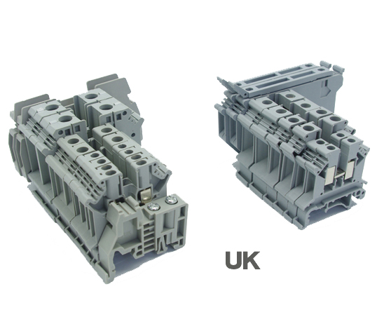 URTK/S 6mm² Din Rail Test Terminal Blocks Strips Screw Clamping