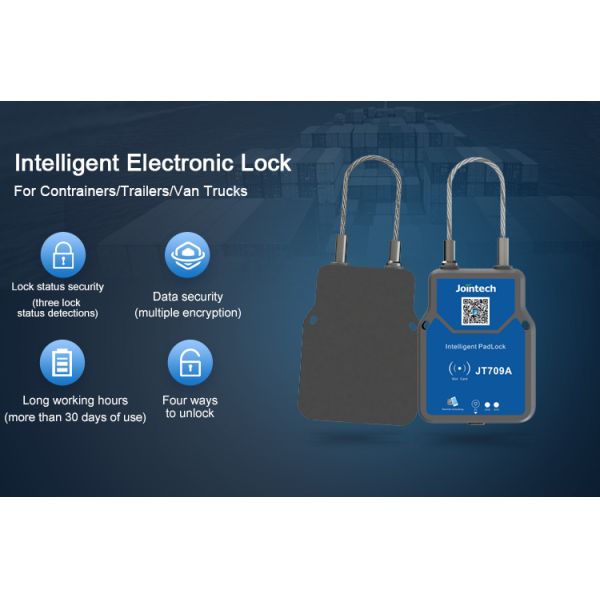 JT709A Reusable GPS Seal Smart Lock APP Unlocking GPS Padlock For Container