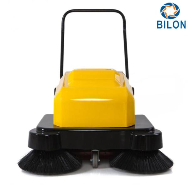 Quality Yellow 120W Walk Behind Power Sweeper  /  Hand Push Floor Sweeper for sale