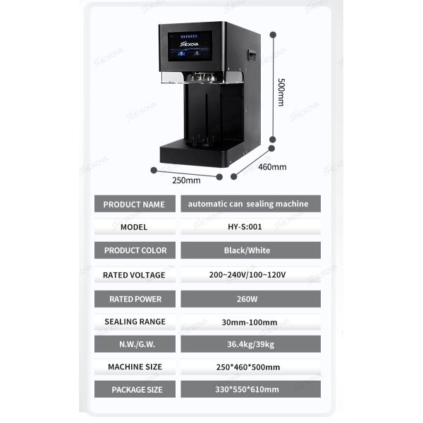Commercial Non Rotated Type Automatic Can Sealer For Beverage Juice Soda Can