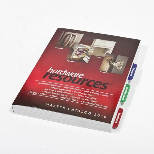 Quality Softcover Custom Paperback Book Perfect Binding With Dividers Tabs for sale