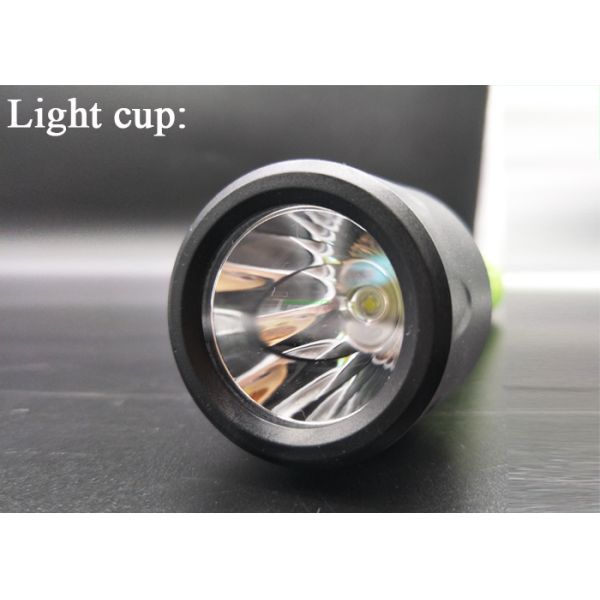 Waterproof Rechargeable Led Flashlight Miner Security Green Color 12000LUX