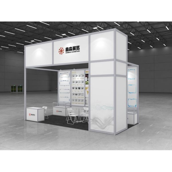 Lightweight SHELL SCHEME STAND constructed from sturdy materials providing support for trade shows exhibitions and business presentations