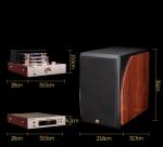 Wood Color Passive Bookshelf Speaker , Two Way Bluetooth Speaker 8 Ohms