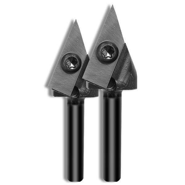Hot Selling 1/2 1/4shank 45 /60 Degree V Bit Wood Cutter Tools Replaceable Carbide Insert Bit for Woodworking Router