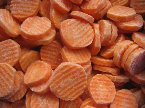 Quality IQF Frozen Carrots Slices, Crinkle Cut for sale