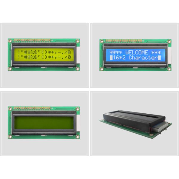 16x2 Character LCD Module With Multi Color Backlight 6800 Interface Wide Viewing Angle VATN Display
