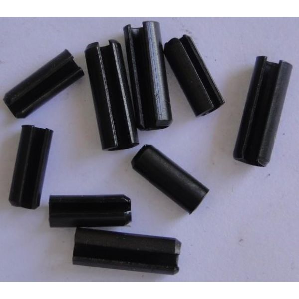 Customized Galvanized Steel Black Zinc Plated 65Mn Slotted Spring Pins DIN1481