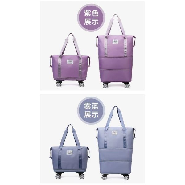 Zipper Closure Large Capacity Luggage Duffel Bag Practical Multipurpose