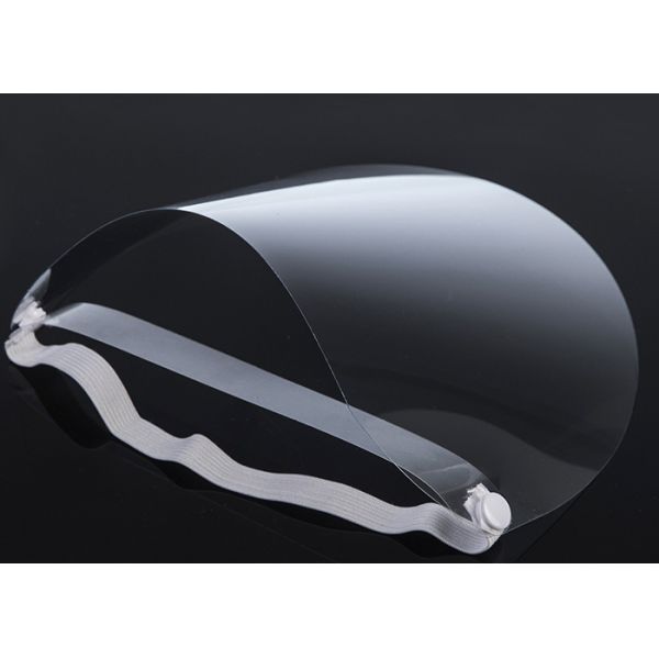 Splash Protection Transparent Reusable Cleanable Face Shield Visors With Elastic Cord