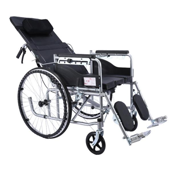 Quality Hand Push Disabled Medical Transport Wheelchair Fixed Armrest Lightweight for sale