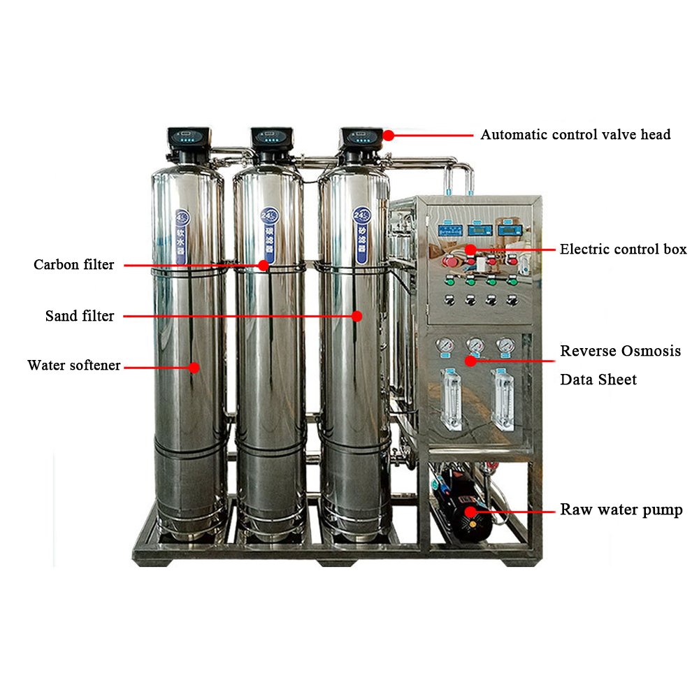 Factory Direct High Quality 1000L/H water purifier filter machine Reverse Osmosis Water Purifier for making ice/water