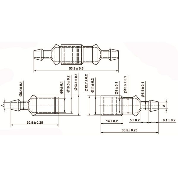 Glass Ceramic Fuse Holder Crimpable In-Line AGC/MDL