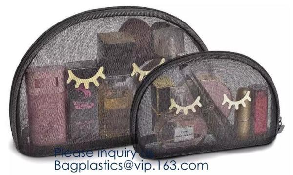 Quality Cosmetic Bags Zip Makeup Mesh Bags Pencil Case Pouch Travel Toiletry Kit Set Storage Case,Pouch for Offices Travel Acces for sale