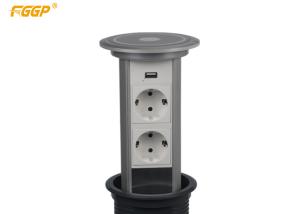 China 2 Position 16A 250V EU Standard Pop Up Power Points For Office Tables on sale