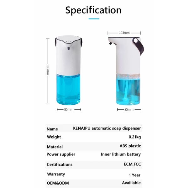 Touchless Automatic Hand Sanitizer Spray Dispenser With Sensor