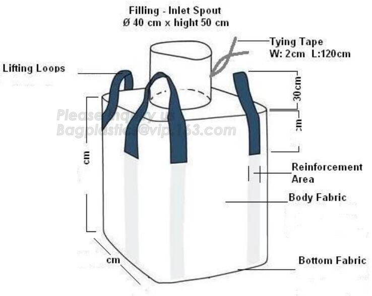customizable PP u-panel baffle big bag /coated white woven PP jumbo bag/ventilated 4 panel baffle bag/all colors availab