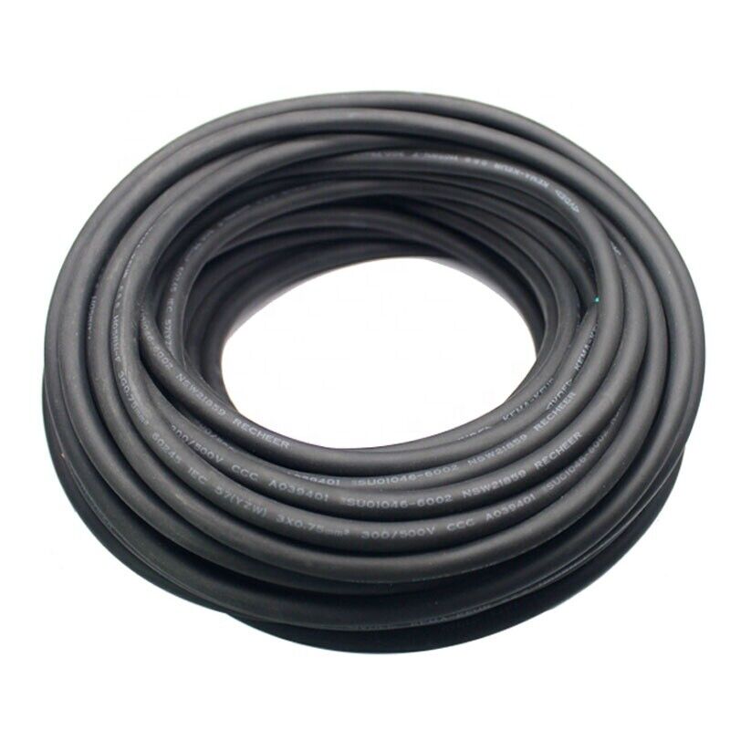Rubber Sheath Copper Conductor 2x0.75 Mm2 VDE Standard Cordset 2x1 H05rn-f Electrical Power Cable for Household Appliance