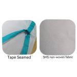Lightweight 55GSM-70GSM White SMS Disposable Protective Coverall with Taped Seam