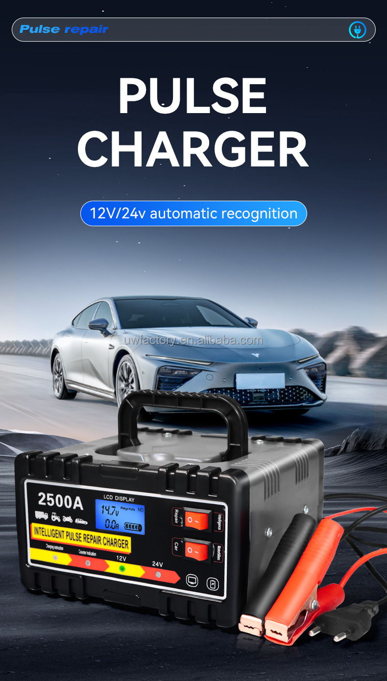 FCP Function 90% Charging Efficiency Battery Charger for 12V10A 24V5A Deep-Cycle Lead Acid Batteries