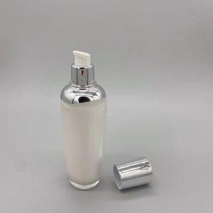 China 80ml Oval Cylinder Plastic PS Skin Toner Bottle Cosmetic Packaging wholesale