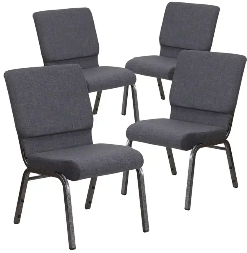 Technical drawing of church chair dimensions