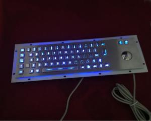 China 304 stainless steel illuminated keyboard with blue leds on sale