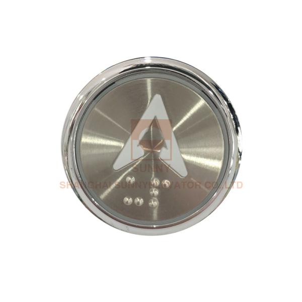 Quality Round 42mm Elevator Push Button With EN81-70 / Lift Elevator Buttons for sale