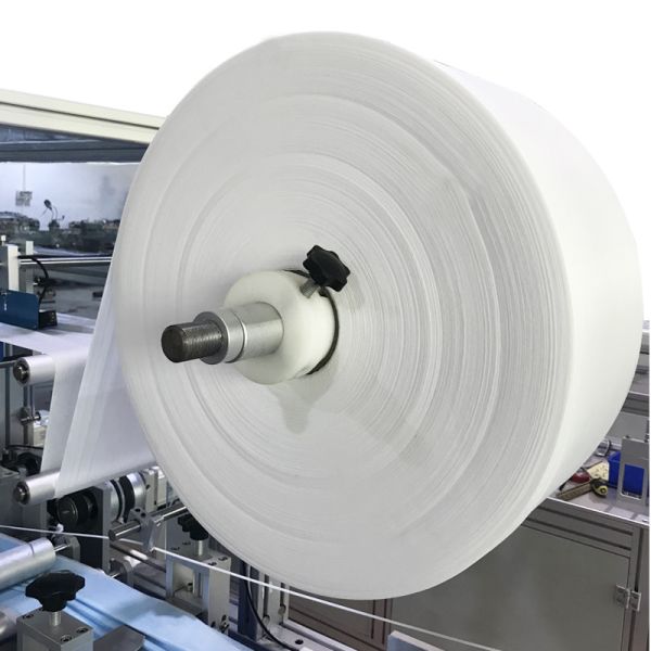 Flat Elastic Ear Loop Material , 10-40gms Polypropylene Spunbond Fabric
