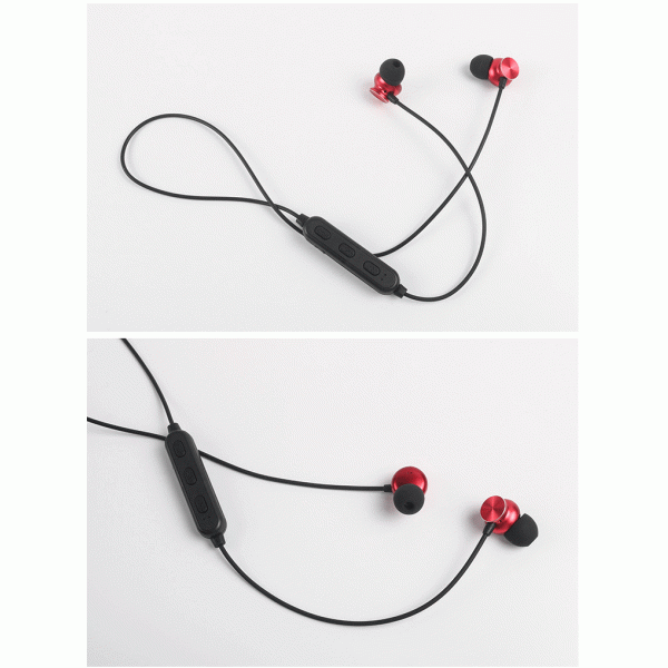Binaural Wireless Bluetooth Headset Stereo Subwoofer Bluetooth Headset Metal Magnetic Sports Headphones