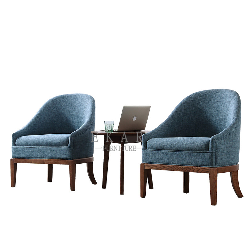 China Fabric Leisure Wood Armchair Living Room Chair wholesale