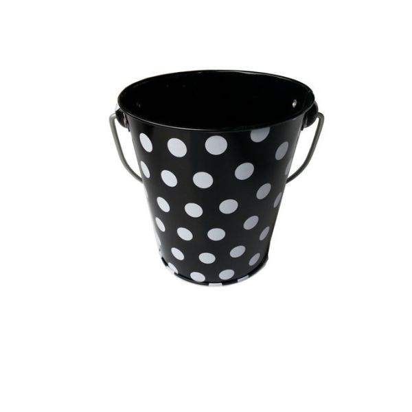 Mini Tin Bucket for Sale Small Metal Buckets Christmas Tin Pail with Solid Color Printing