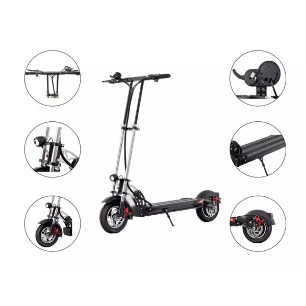 600w electric vehicle folding adult electric scooter with hub motor
