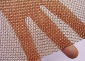 China Fine Copper Mesh Fabric , 60 Mesh 80 Mesh Copper Shielding Mesh Wear Resistant wholesale