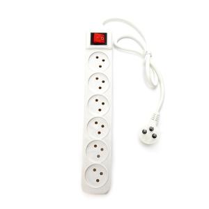 China Customized Yes 5 Ways Power Strip Connected with Extension Cord Israel Industrial Surge Protector White wholesale