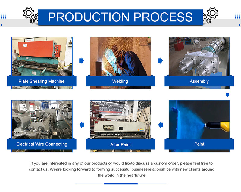 20 - 250MM Automatic PE Pipe Making Machine Single Screw Plastic Pipe Extrusion Line