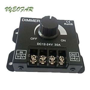 China Metal Material Led Lights Compatible Dimmer Switches 12V 24V 720W Black Color wholesale