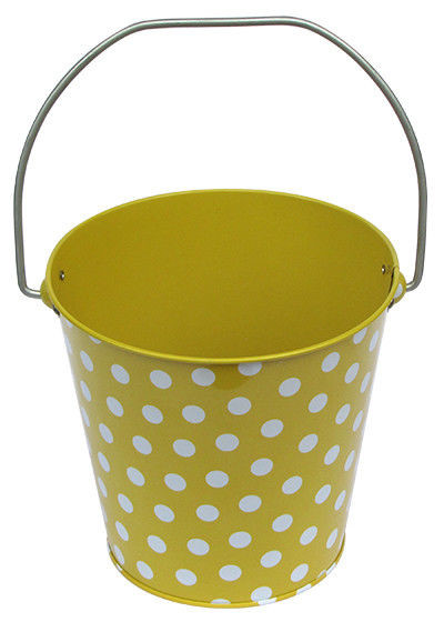 Mini Tin Bucket for Sale Small Metal Buckets Christmas Tin Pail with Solid Color Printing