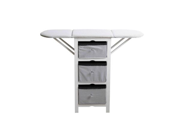 Quality Practical Modern Wood Furniture Fabric Foldable Ironing Board Cabinet White for sale