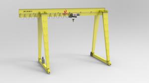China Outdoor Material Handling Single Girder Crane 35 Tons With Electric Wire Rope Hoist on sale