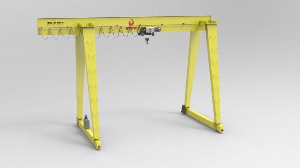 Quality Outdoor Material Handling Single Girder Crane 35 Tons With Electric Wire Rope Hoist for sale