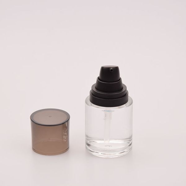 40ml Empty Glass Foundation Bottle Screw Closure Cosmetic Pump Bottle