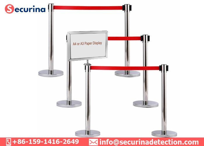 Horizontal Frame A4 Crowd Control Barrier Connector 63mm With Three Colors