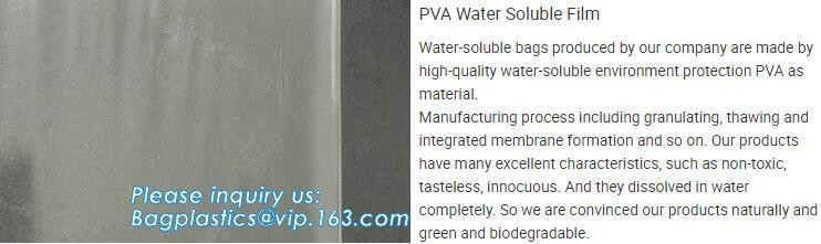 PEVA Water Soluble Plastic Laundry Bags, recycle bag, Cold Water Soluble Dissolvable Plastic Bags PVA Bag